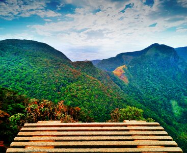 Hilltop clouds ceylon photo