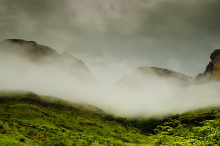 Clouds fog landscape photo