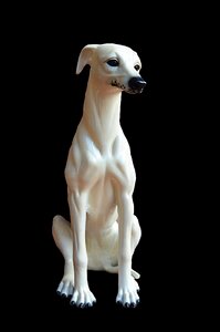 Greyhound figure stone figure