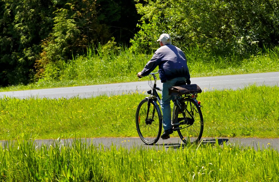 Road cycle path idyllic