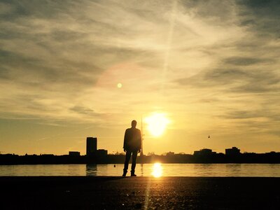 Hamburg alster sunset