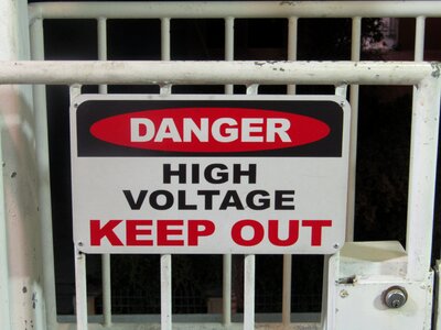 Danger avertisment security