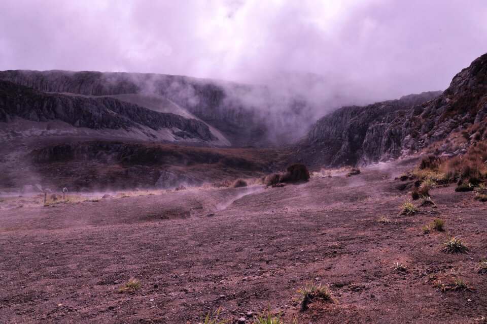 Mountain snowy cloudy