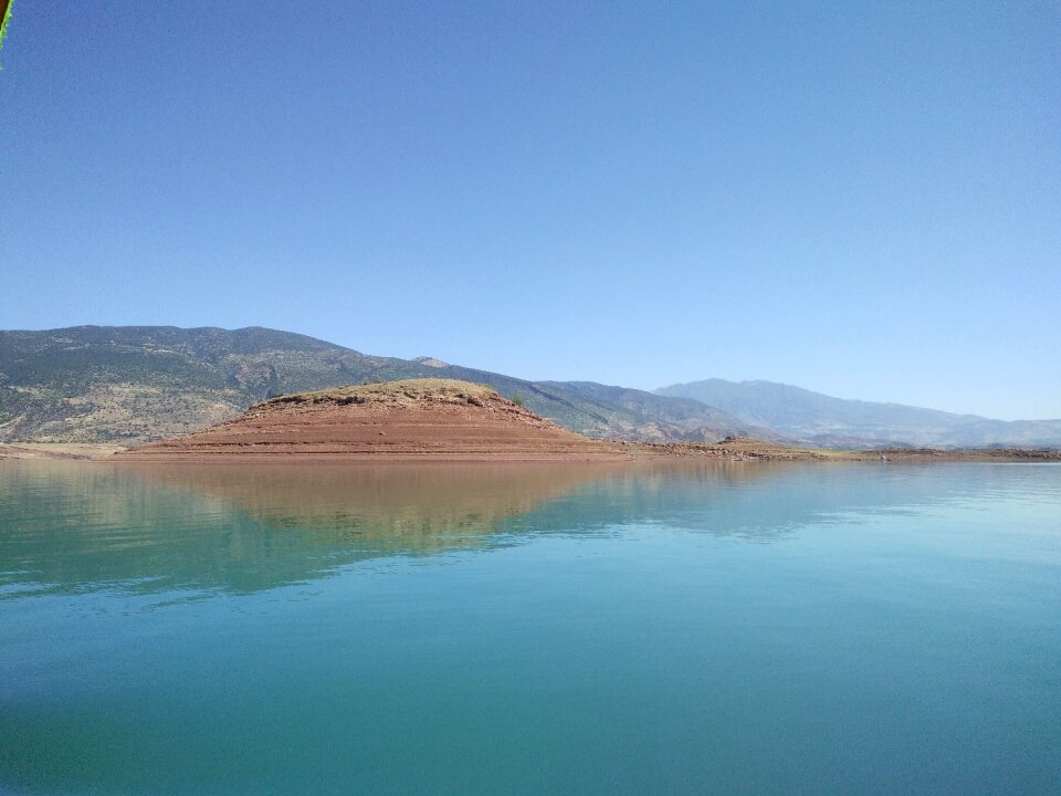 Reflection mountain morocco
