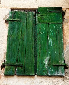 Shutters wooden building photo