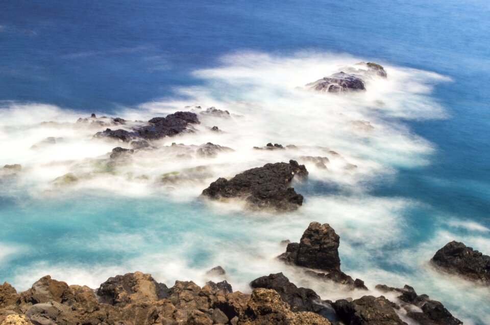 Rocks summer waves