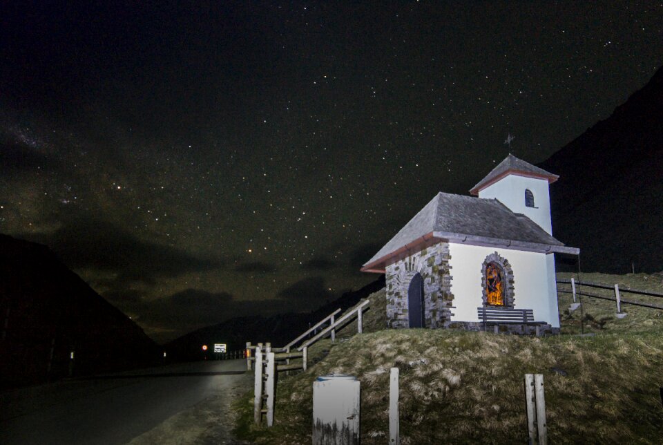 Small church alpine bell tower