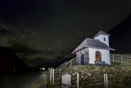 Small church alpine bell tower