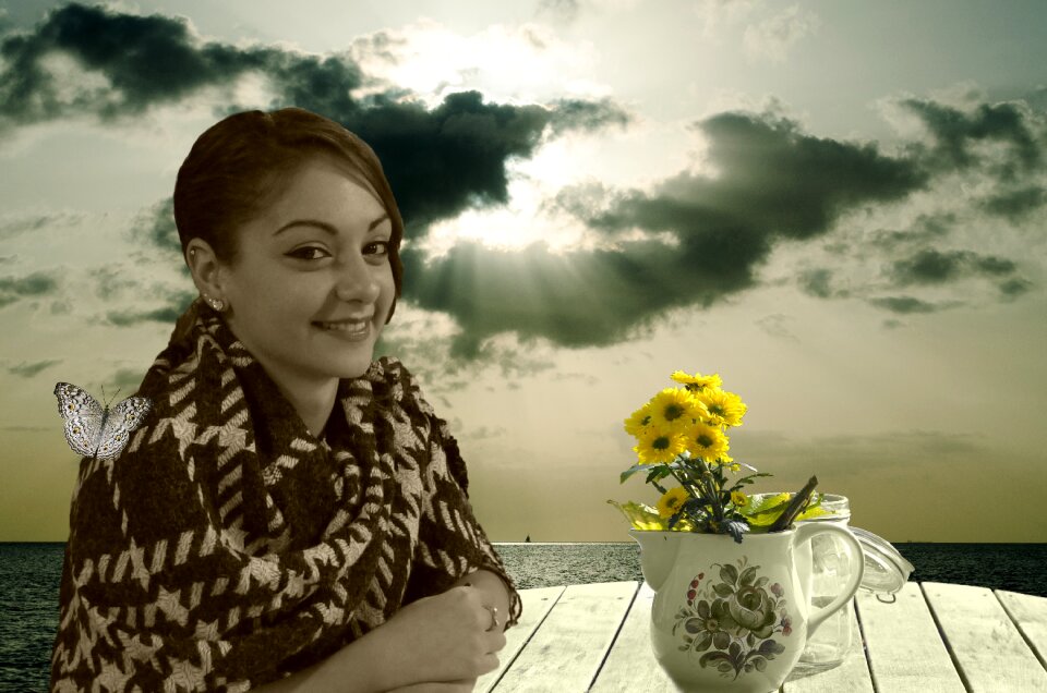 Waiting smile stand by