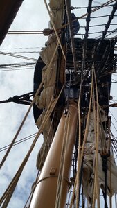 Sail rigging rope
