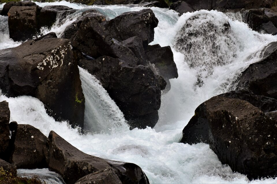 Rock gushing iceland