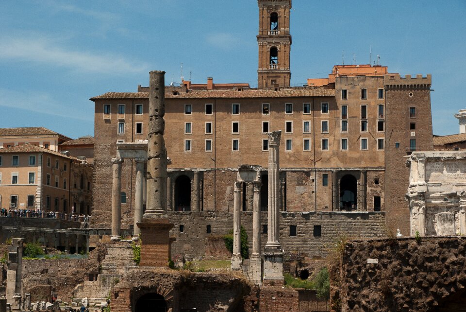 Antique ruins columns