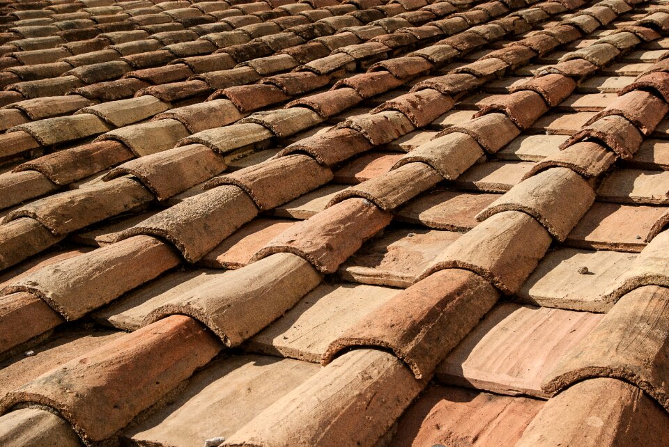 Roofing tiles terracotta