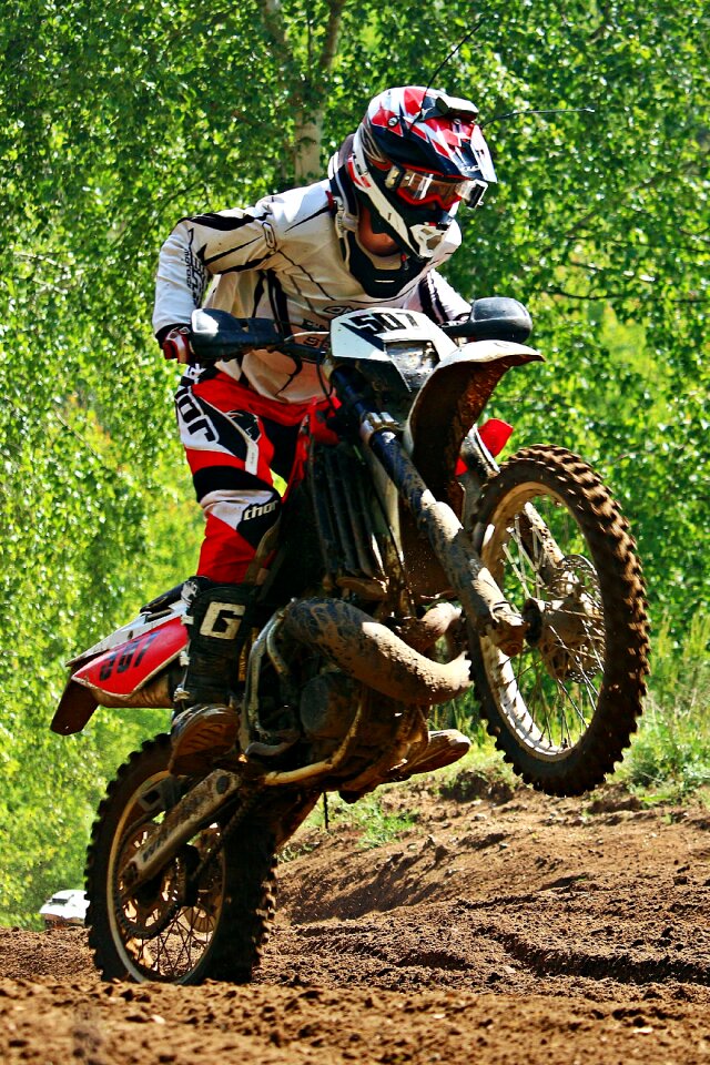 Motocross ride jump motorsport