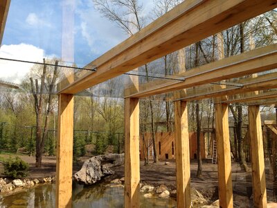 Oak conservatory glass