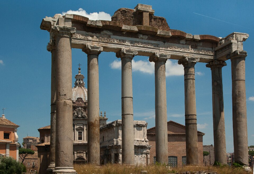 Antique ruins columns