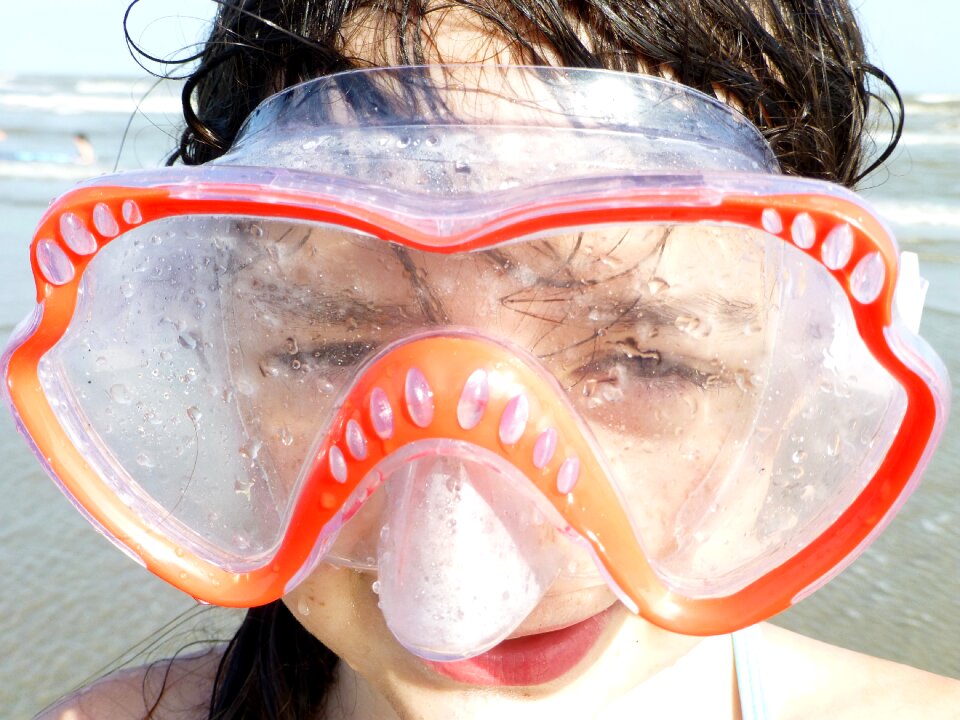 Swimmer girl outdoor