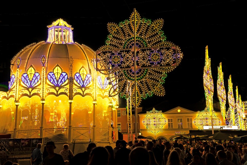 Folk festival lights summer