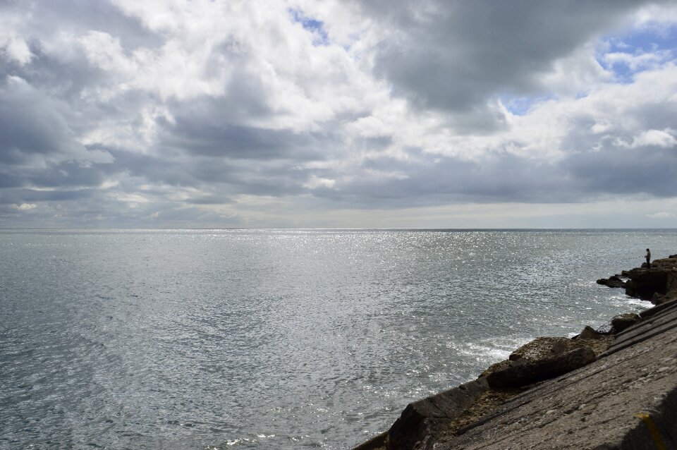 Calm fisherman loneliness