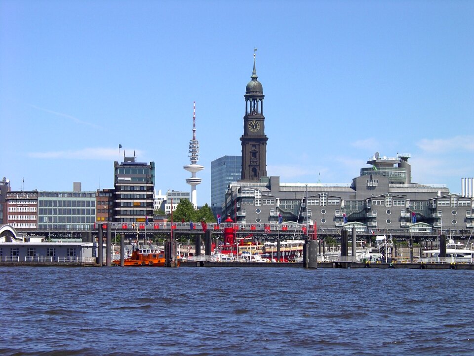 Elbe port city water