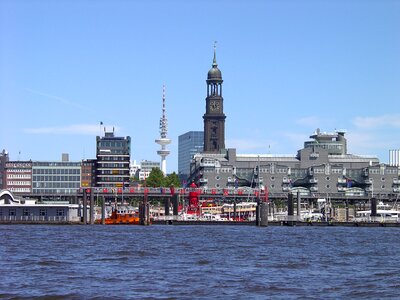 Elbe port city water