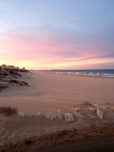 Beach sunset sky