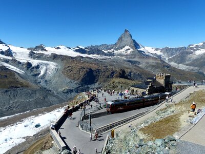 Mountain railway railway station gornergrat