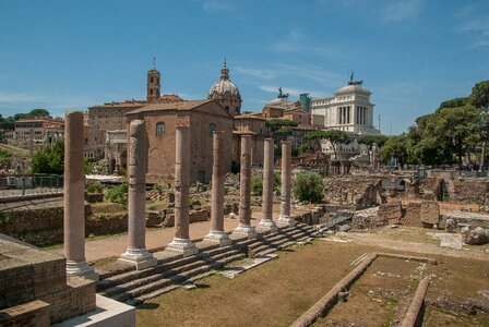 Roman ruins columns