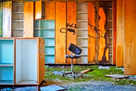 Abandoned industrial building lapsed