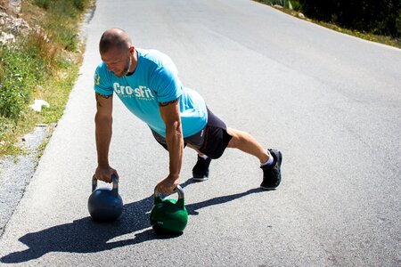 Kettlebells kettlebell training fitness photo