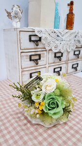 Flowers decorate green