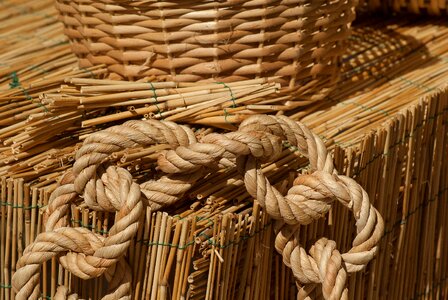 Braid rope basket photo