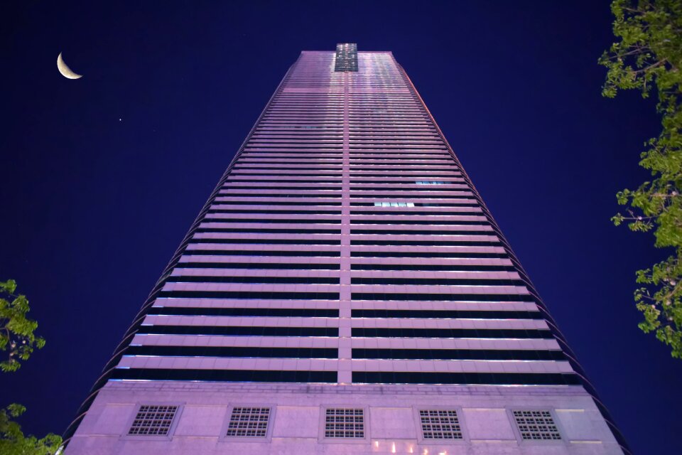 Building moon night