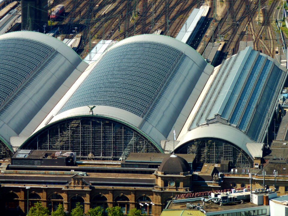 Station roof railway train photo