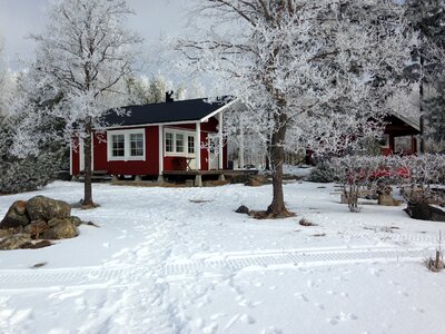 Cottage snow nature