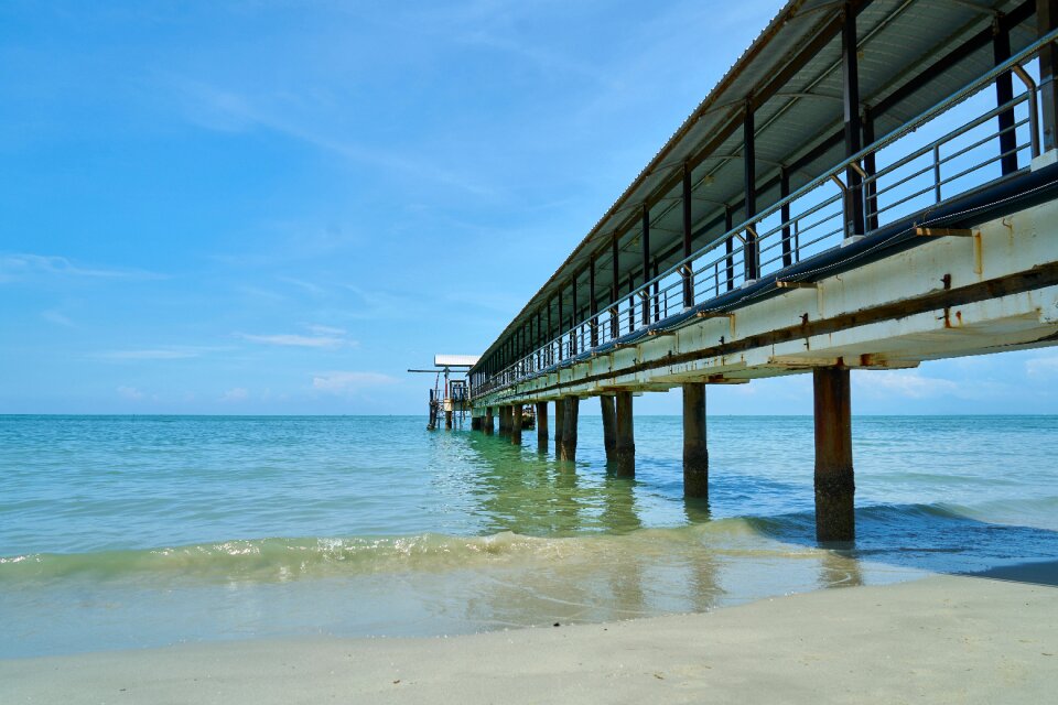 Bridge landscape coastline photo