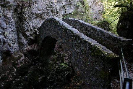 Hiking stone bridge idyllic