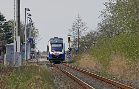 Single-track rural rail traffic photo