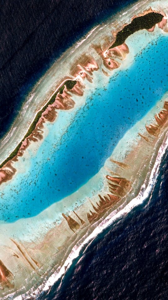 The scenery sea satellite