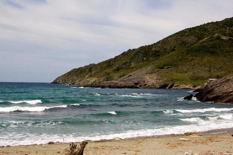 Rocky coast cornwall wave photo