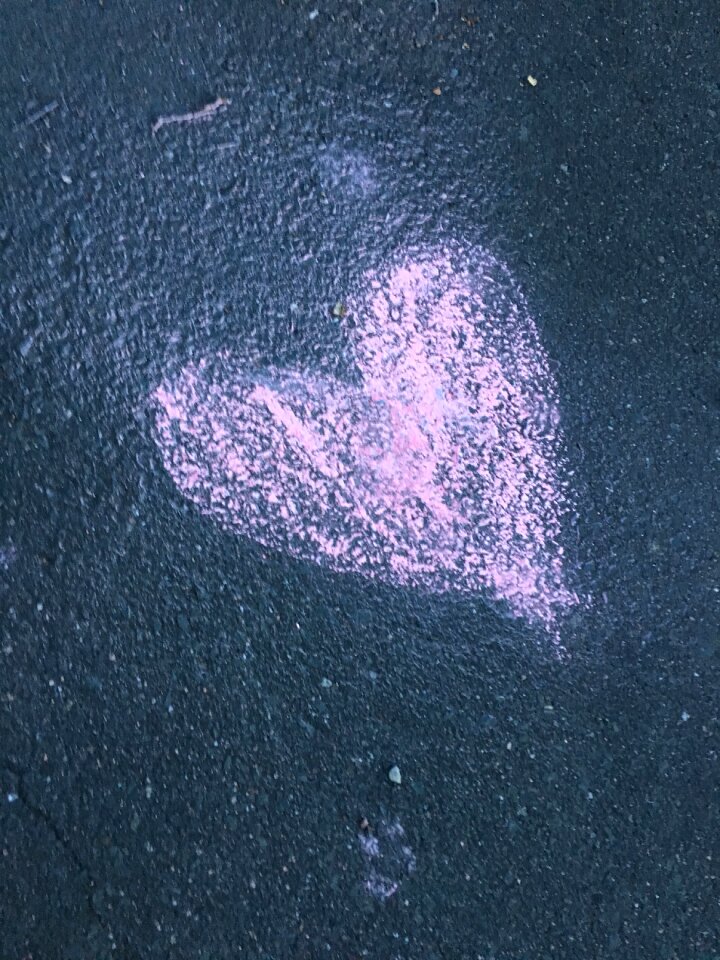 Blue heart blue drawing