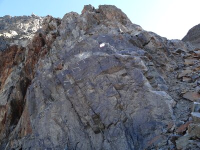 Mountain climbing rock photo