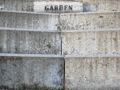 Concrete garden gradually photo
