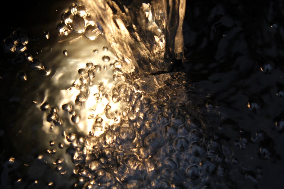 Spray close up water feature