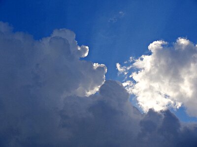 Cloud cover nature blue sky