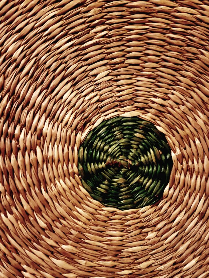 Wicker basket natural decoration