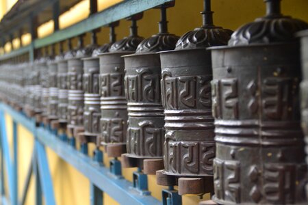 Buddhist temple pokhara-baglung highway prayer wheels photo