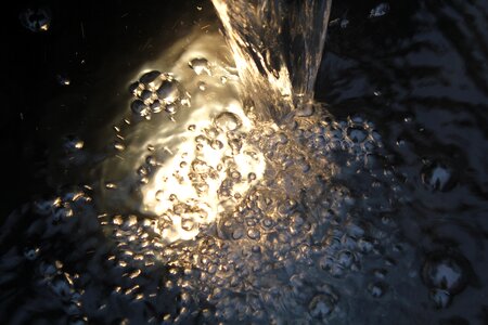Spray close up water feature