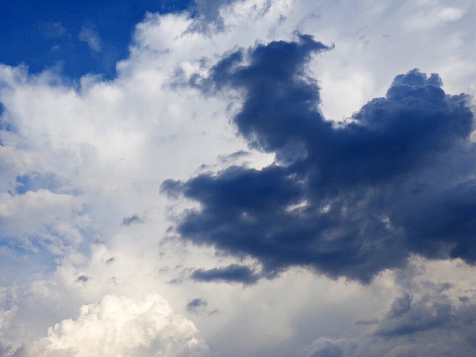 Cloud cover nature blue sky