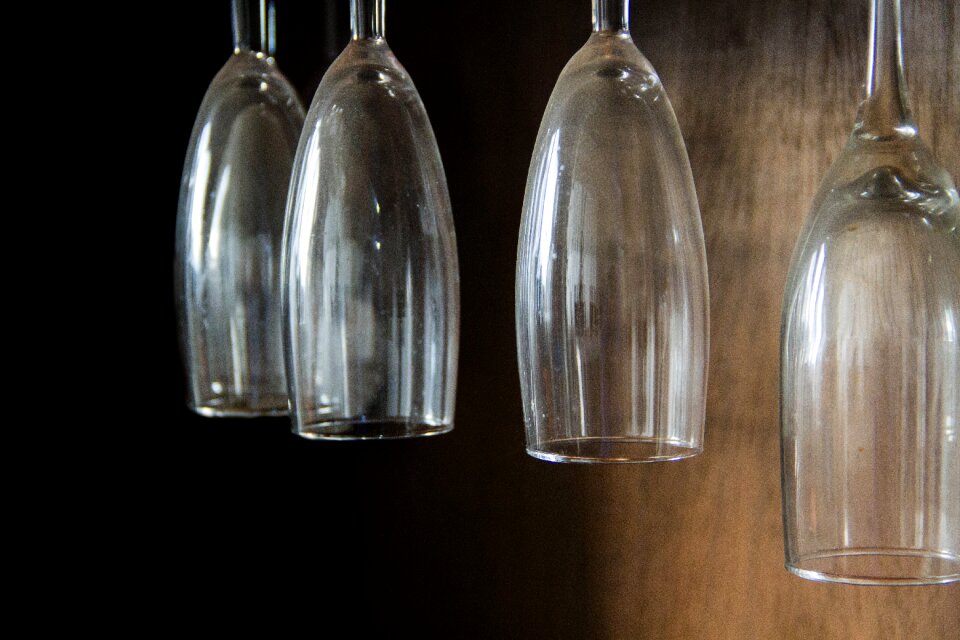 Cups glass transparent